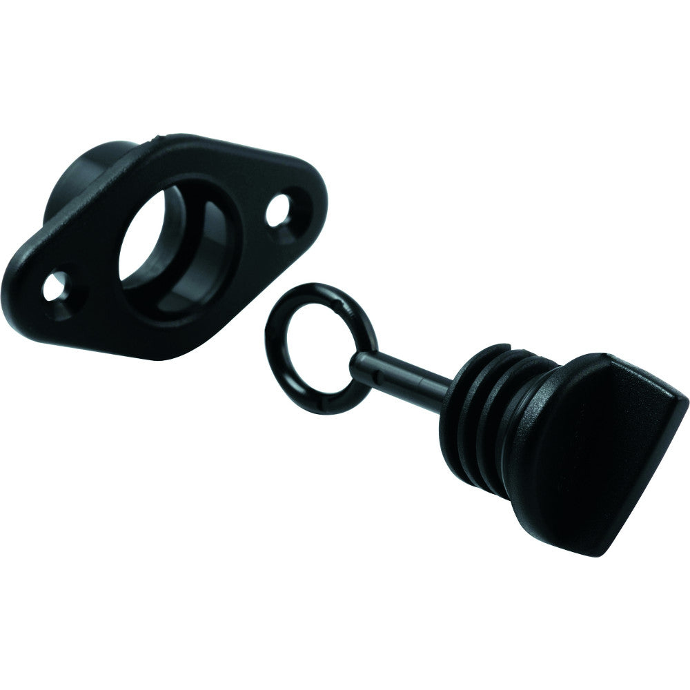 Allen nylon transom drain socket with captive screw bung