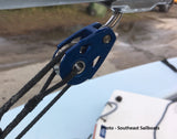 Allen 30 mm XHL vang block rigged on an ILCA vang system