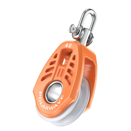 PolarWave 40 mm lightweight sailing block with hard attachment