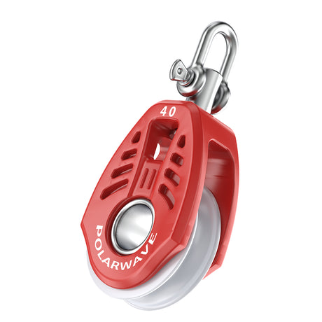 PolarWave 40 mm lightweight sailing block with hard attachment