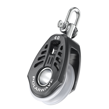 PolarWave 40 mm lightweight sailing block with hard attachment